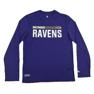 Baltimore‎ Ravens Shirt Men's M Purple New Era Combine Long Sleeve Crew Neck NFL